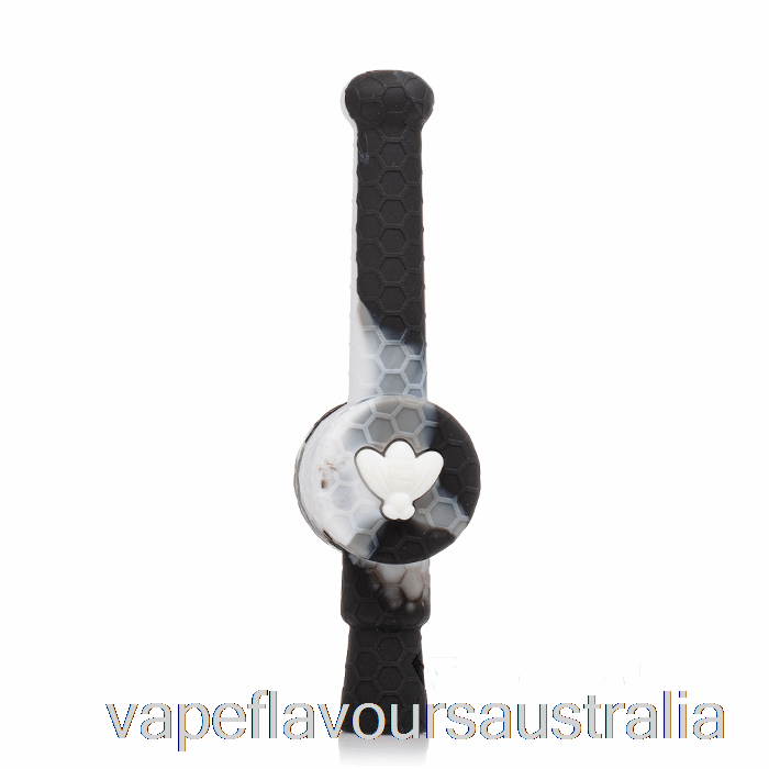 Vape Flavours Australia Stratus Reclaimer Honey Dipper Silicone Dab Straw Marble Grey (Black / Grey / White)